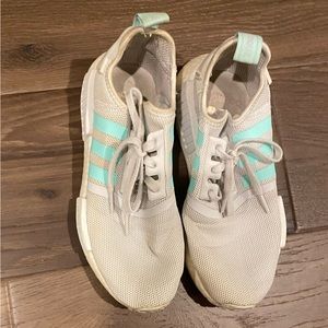 Teal and gray Addis’s shoes